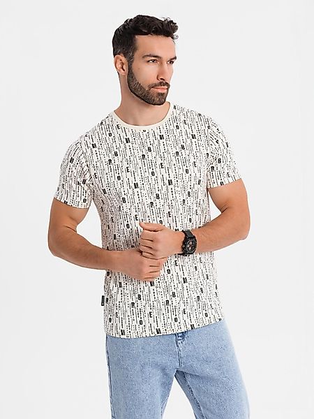 OMBRE Print-Shirt Bedrucktes Baumwoll-T-Shirt mit Rundhalsausschnitt günstig online kaufen