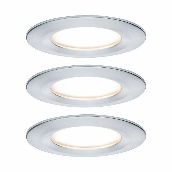 Paulmann LED-Einbauspot Nova Coin 3er aluminium rund dimmbar günstig online kaufen