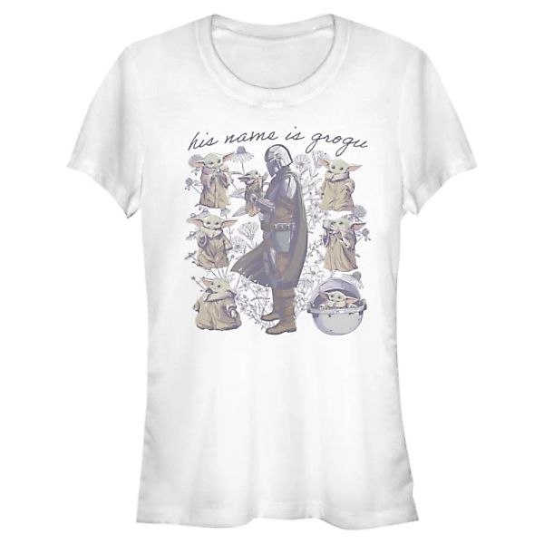 Star Wars - The Mandalorian - Mando & Child Grogu Floral - Frauen T-Shirt günstig online kaufen