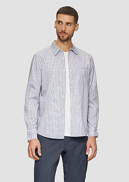 s.Oliver Langarmhemd Hemd Regular Fit: Gestreiftes günstig online kaufen