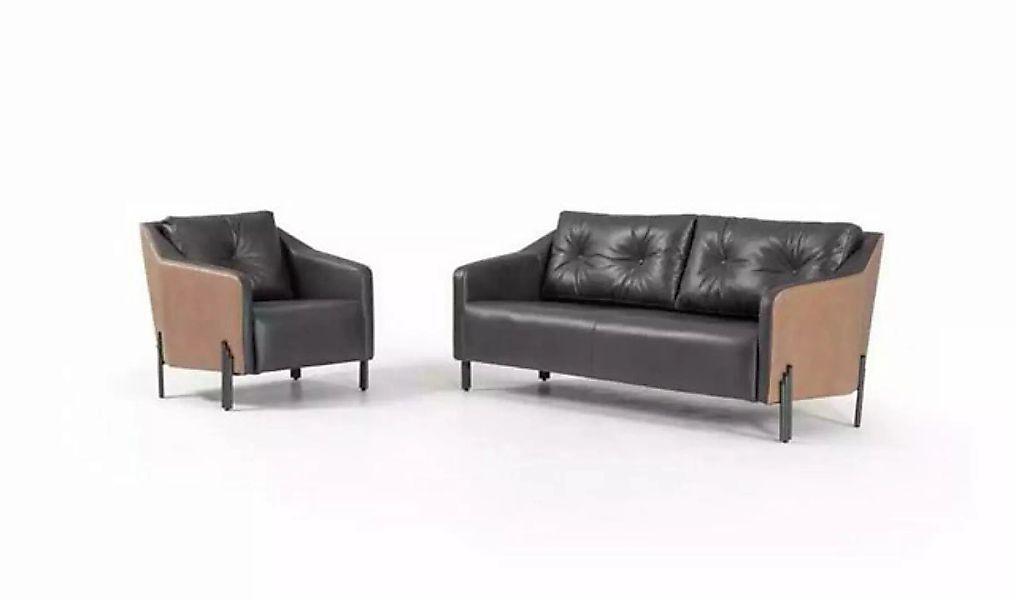 JVmoebel Sofa Sofagarnitur Dreisitzer Sessel Textilmöbel Arbeitszimmer Sitz günstig online kaufen