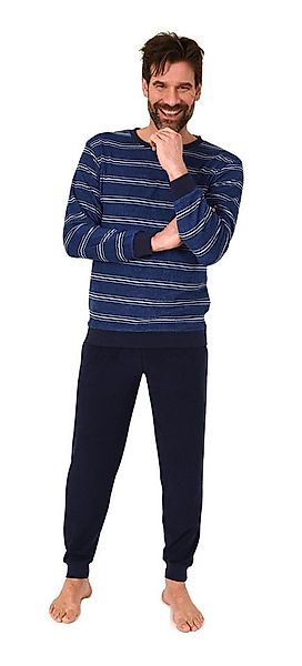 Normann Pyjama Normann Herren Frottee Schlafanzug Streifenlook – auch in Üb günstig online kaufen