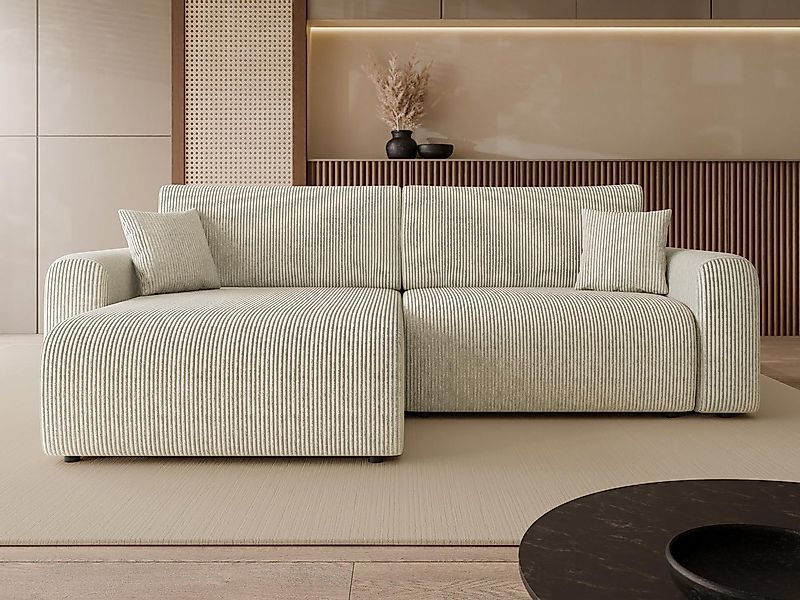 MIRJAN24 Ecksofa Floryn L Cord, mit Schlaffunktion und Bettkasten, mit zwei günstig online kaufen