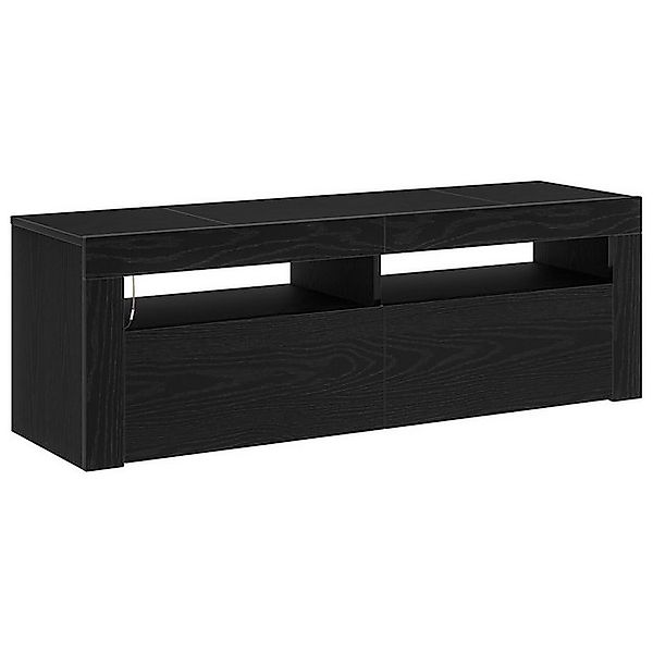 vidaXL TV-Schrank LED TV-Schrank Schwarz Eiche 120x35x40 cm Holzwerkstoff ( günstig online kaufen