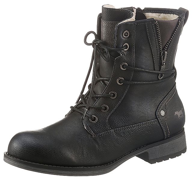 Mustang Shoes Winterboots, Blockabsatz, Winterstiefelette, Schnürboots günstig online kaufen
