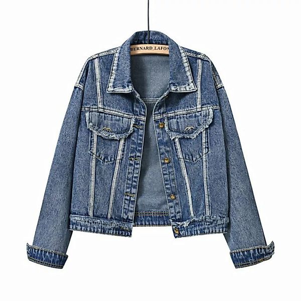 RUZU UG Sweatjacke Damen Jeansjacke vielseitige Cardigan Oberteil Bolerojac günstig online kaufen