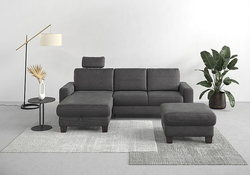 Home affaire Ecksofa "Summer L-Form", mit Recamiere, mit oder ohne Bettfunk günstig online kaufen