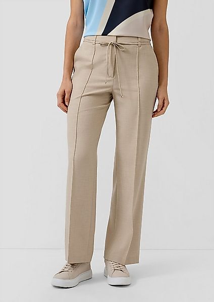 s.Oliver Chinos Hose Wide-Leg-Hose aus Viskosemix mit Bindegürtel günstig online kaufen