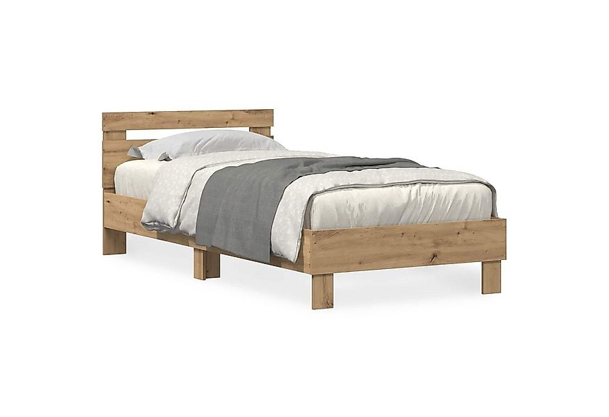 vidaXL Bett Bettgestell Artisan-Eiche 75 x 190 cm Holzwerkstoff (1-tlg) günstig online kaufen
