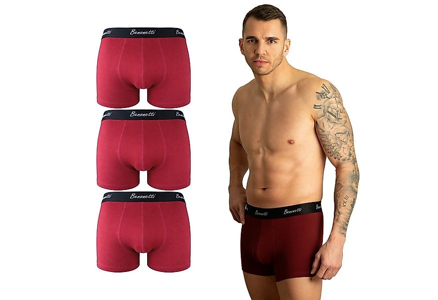 Benonetti Boxershorts weich, langlebig & atmungsaktiv, kein Aufrollen (3-St günstig online kaufen