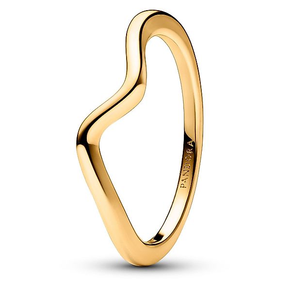 Pandora Fingerring Polierte Welle Goldfarben günstig online kaufen