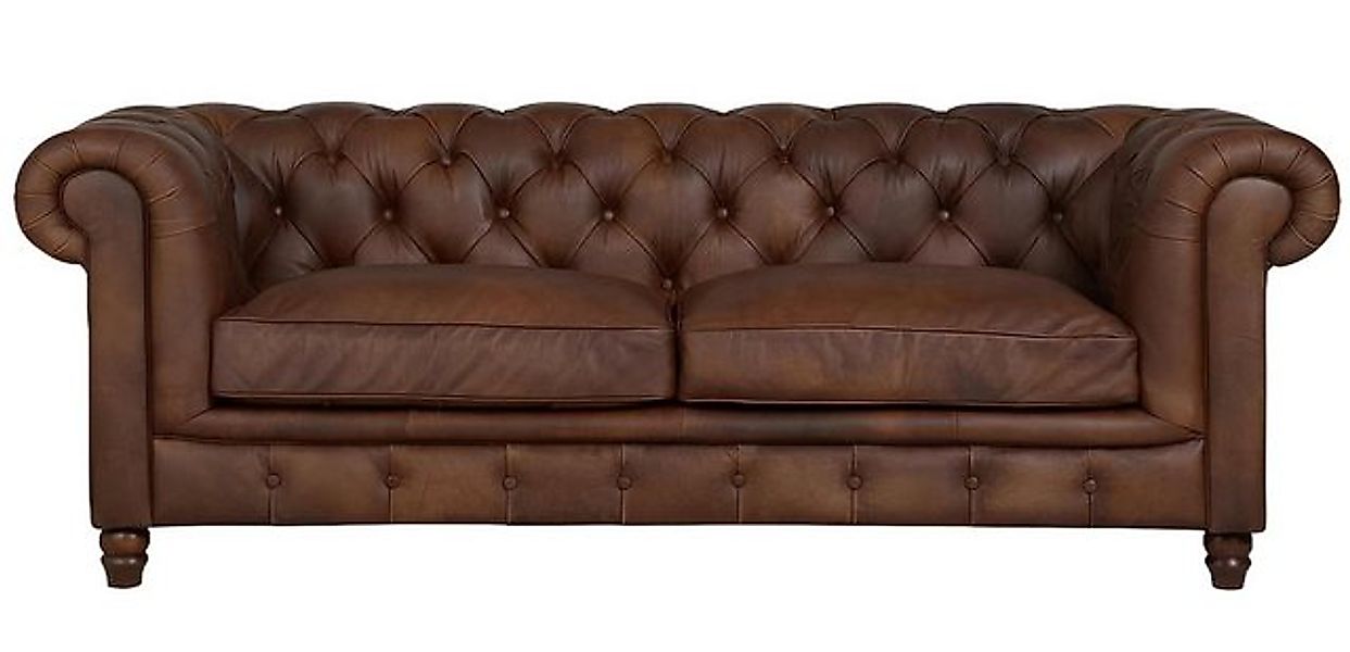 Xlmoebel Sofa Neue moderne Design-Couch aus braunem Chesterfield-Leder für günstig online kaufen