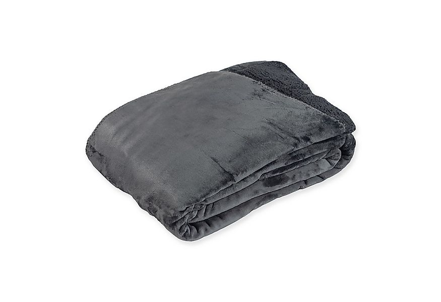 Wohndecke Flanell und Sherpa, KiNZLER, Oberseite weicher Flanell und Rückse günstig online kaufen