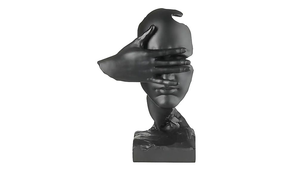 HOME STORY Deko Skulptur Gesicht   ¦ schwarz ¦ Polyresin (Kunstharz) ¦ Maße günstig online kaufen