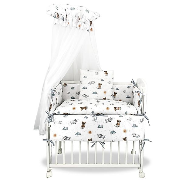 Baby-Delux Beistellbett Babybett Teddy Pilot Blau, günstig online kaufen