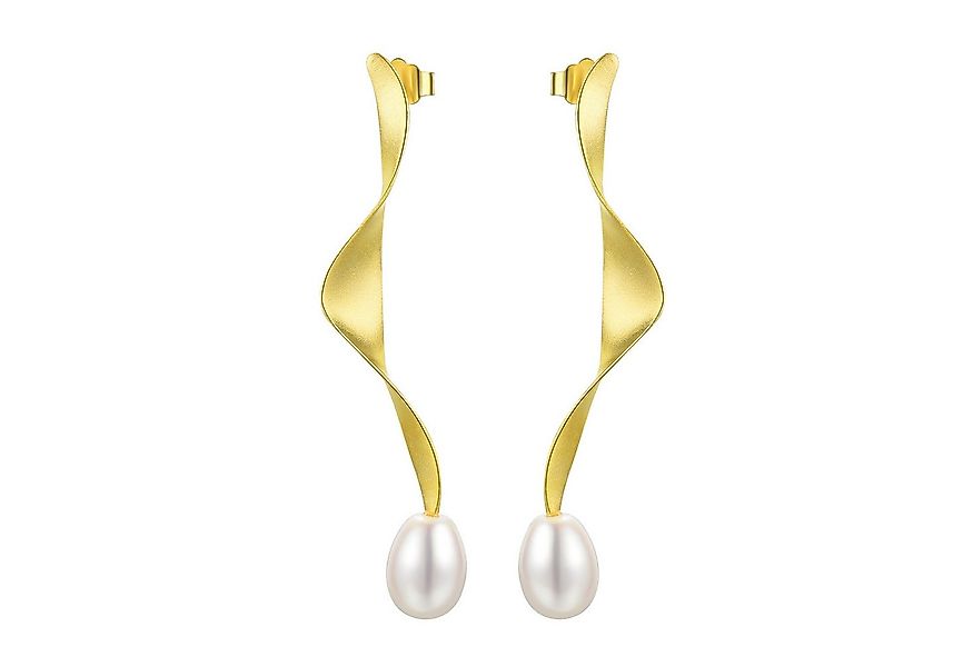 Runde Perlé Perlenohrringe Mila, gedrehter Stab mit Perle, handgefertigte H günstig online kaufen