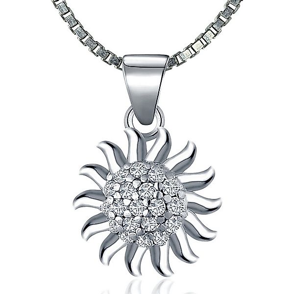 NAHLE Kette mit Anhänger Silberkette Sonne Kette (inkl. Schmuckbox), mit Zi günstig online kaufen