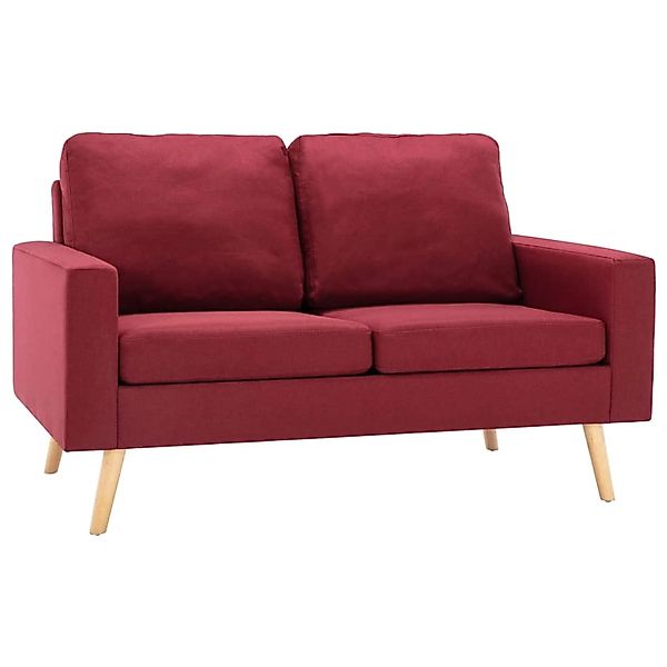 vidaXL 2-Sitzer-Sofa Weinrot Stoff Modell 3 günstig online kaufen