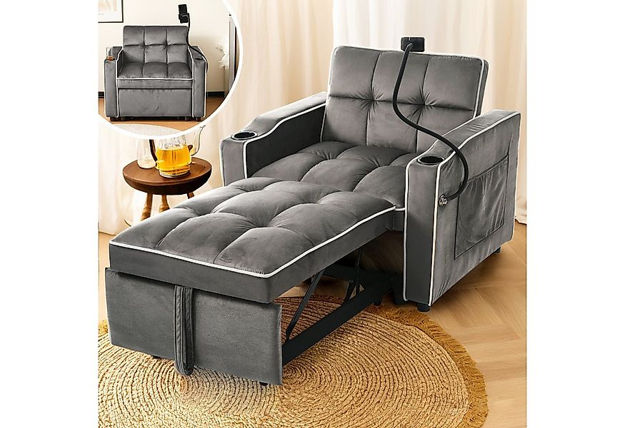 Furnishings Home Schlafsofa 3-in-1 Chaiselongue Loungesofa, 1 Teile, Mit Ge günstig online kaufen