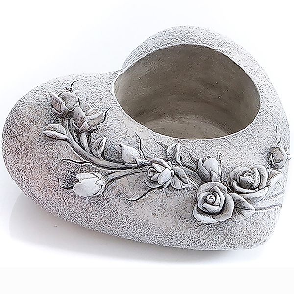 Annastore Gartenfigur Grabschmuck Herz als Grablichthalter günstig online kaufen