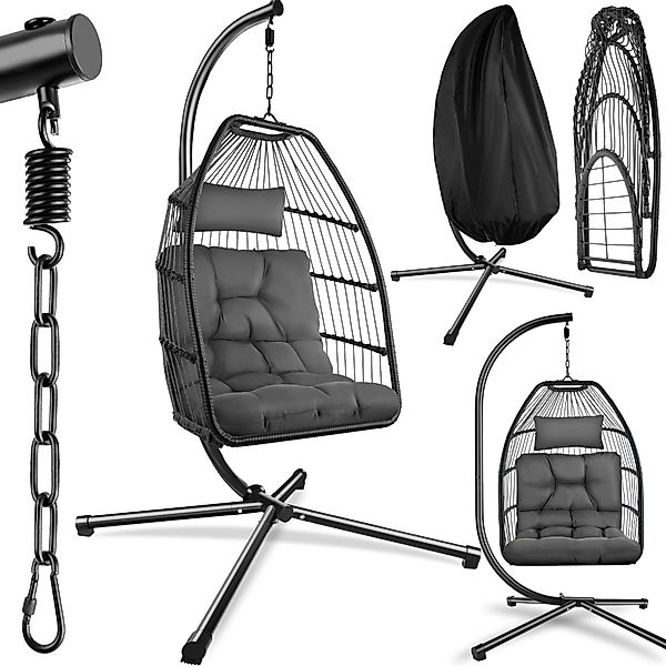 tectake Hängesessel Schaukelstuhl Ariane mit Gestell günstig online kaufen
