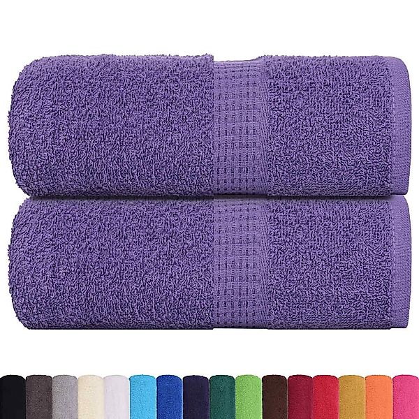 vidaXL Handtuch Seiftücher 2 Stk. Lila günstig online kaufen