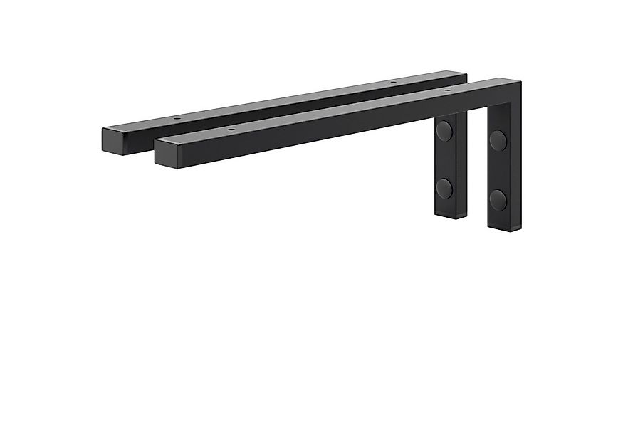 HOLZBRINK Wandregalhalter Wandkonsole L-Form, 2-tlg. SET, Industriestahl pu günstig online kaufen