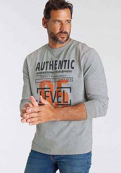 Man's World Langarmshirt Langarm, bedruckt, aus günstig online kaufen