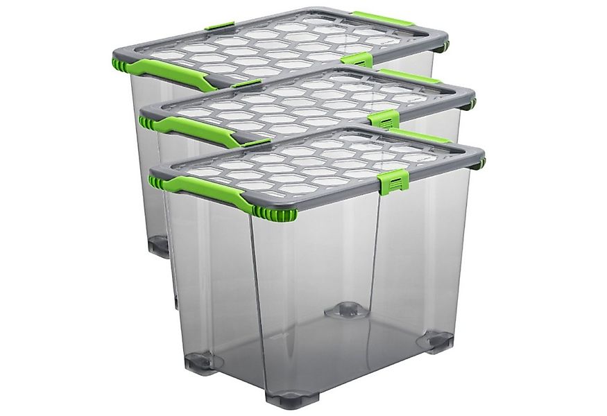 ROTHO Aufbewahrungsbox 3er Set Aufbewahrungsbox mit Deckel 65l EVO Total (A günstig online kaufen