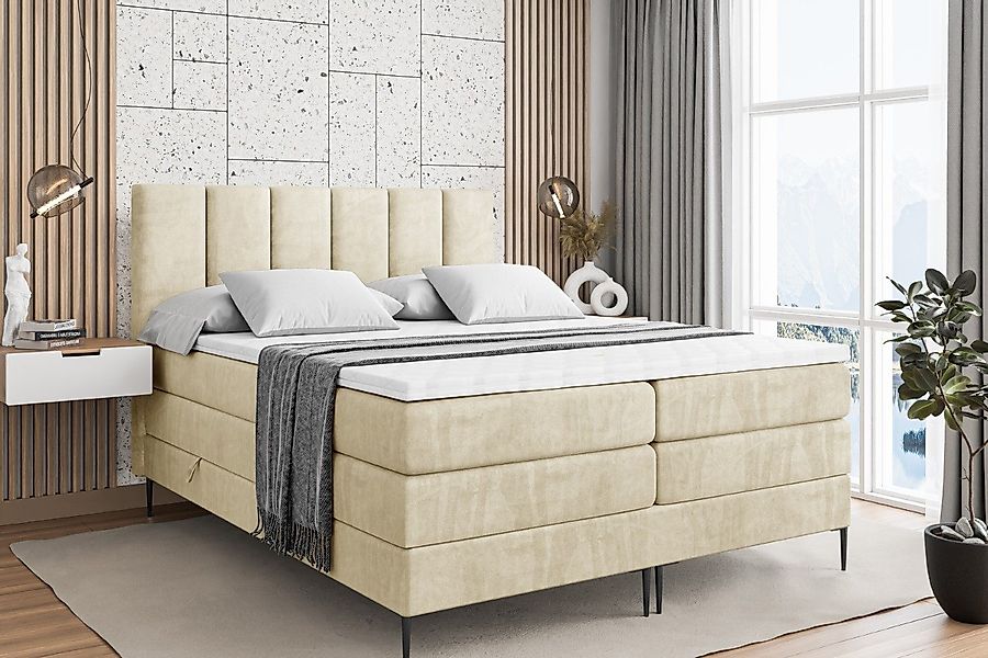 ALTDECOR Boxspringbett BOXI1-F KING (Multipocket-Matratze H4, günstig online kaufen
