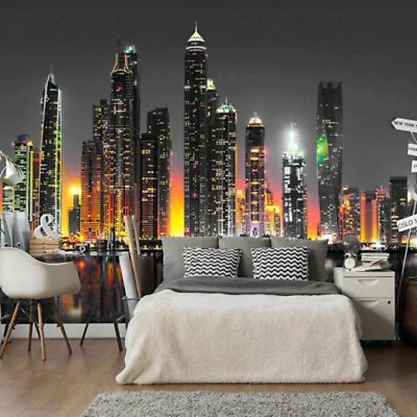 artgeist Fototapete Desert City (Dubai) mehrfarbig Gr. 350 x 245 günstig online kaufen