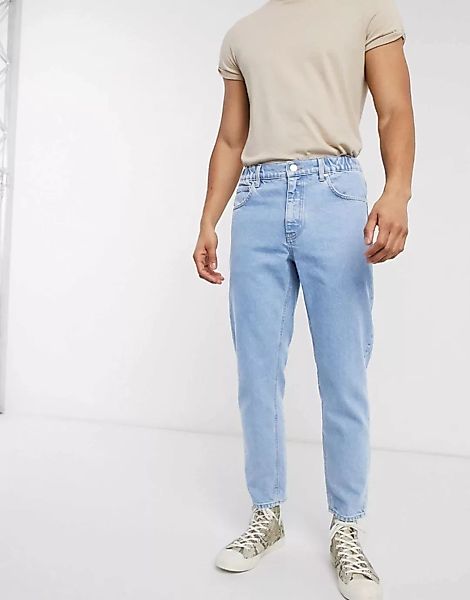 ASOS DESIGN – Klassische, robuste Jeans in heller Stone-Waschung mit elasti günstig online kaufen