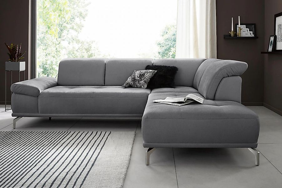 Places of Style Ecksofa "Caluna", Inkl.Sitztiefenverstellung, wahlweise mit günstig online kaufen
