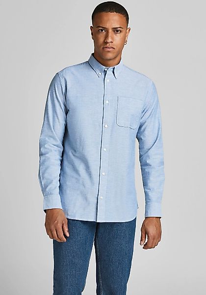 Jack & Jones Langarmhemd "BROOK OXFORD", mit Button-Down Kragen günstig online kaufen