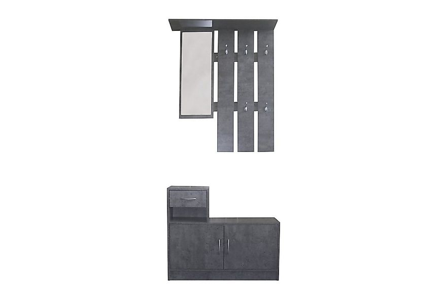 HTI-Line Garderoben-Set Garderobe Thekla, (Set, 2-St., 1x Garderobenpaneel günstig online kaufen