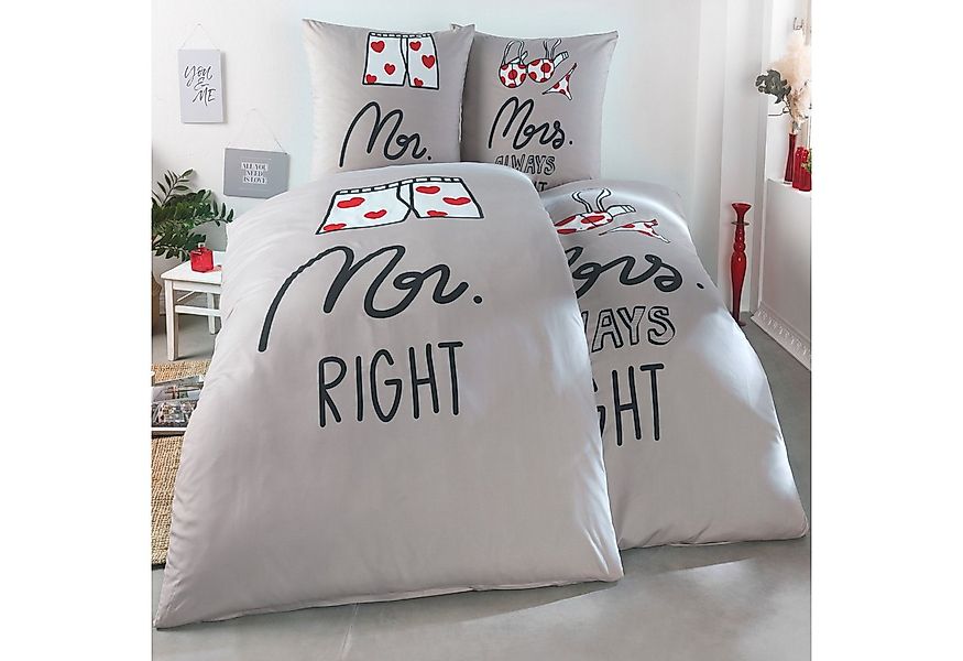 Kuscheli Partnerbettwäsche 2x 135x200 + 2x 80x80 cm atmungsaktiver Bettbezu günstig online kaufen