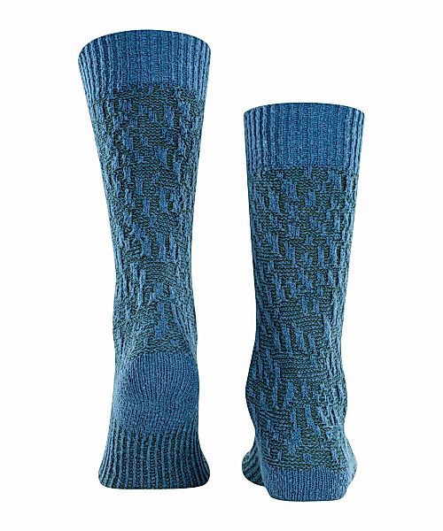 FALKE Fleece Herren Socken, 43-46, Blau, Struktur, Baumwolle, 12478-656803 günstig online kaufen