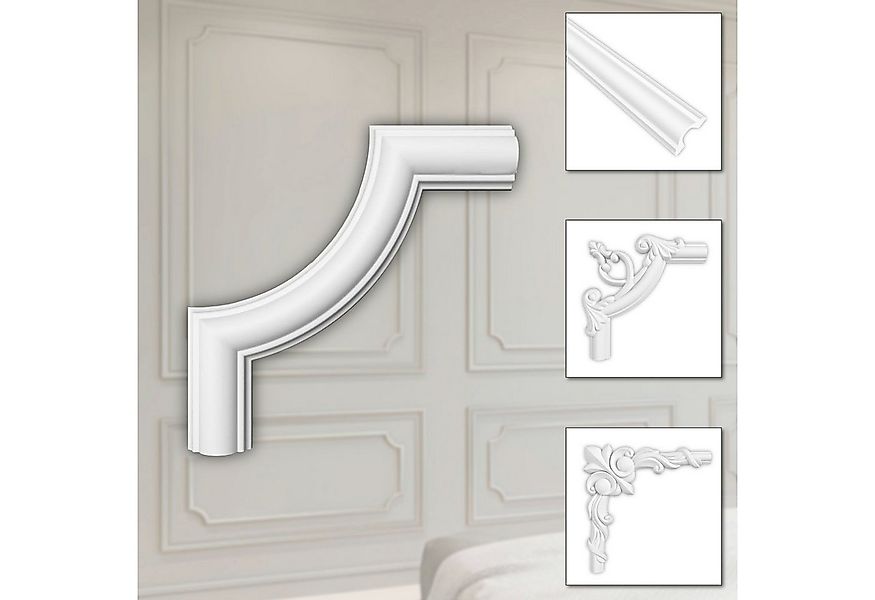 Hexim Zierleiste HCR501-1, 2 Ecken, HEXIM Eckstück aus PU-Polyurethane - ex günstig online kaufen