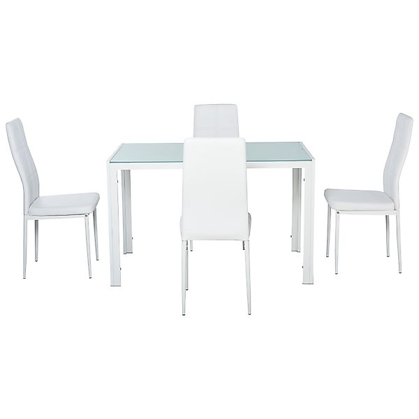 HOMCOM Esszimmer-Set mit Esstisch und Stühlen für 4 Personen, Küchentisch m günstig online kaufen