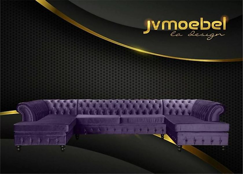 JVmoebel Ecksofa, Chesterfield Wohnzimmer Couch Wohnlandschaft xxl Sofa günstig online kaufen