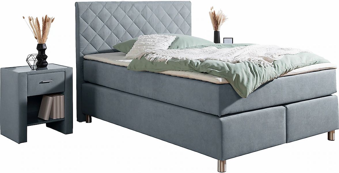 Home affaire Boxspringbett "Bernard, in verschiedenen Breiten" inkl. Topper günstig online kaufen