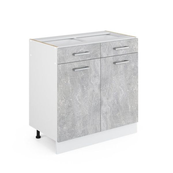 Vicco Unterschrank R-Line, Beton/Weiß, 80 cm günstig online kaufen