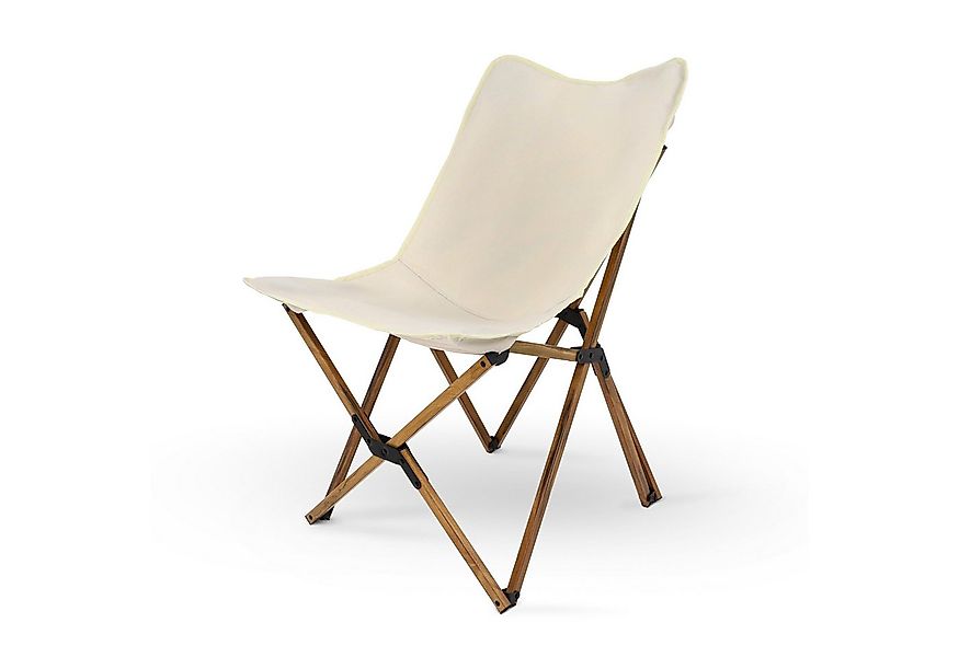 deluxe4home Klappstuhl Campingstuhl in Creme I Faltbarer Stuhl Aluminium I günstig online kaufen