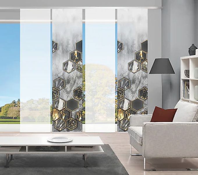 Vision S Schiebegardine »LAYON 4er SET« Paneelwagen 4 Stk. tlg. Schiebevorh günstig online kaufen