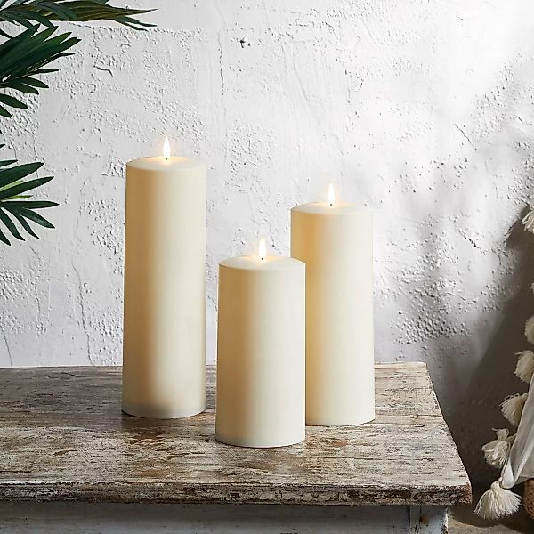 TruGlow® LED Outdoor Kerzen großes Trio günstig online kaufen