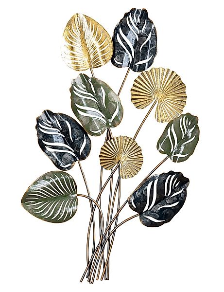 Levandeo® Wandbild, Monstera Metall Wandbild H86cm günstig online kaufen