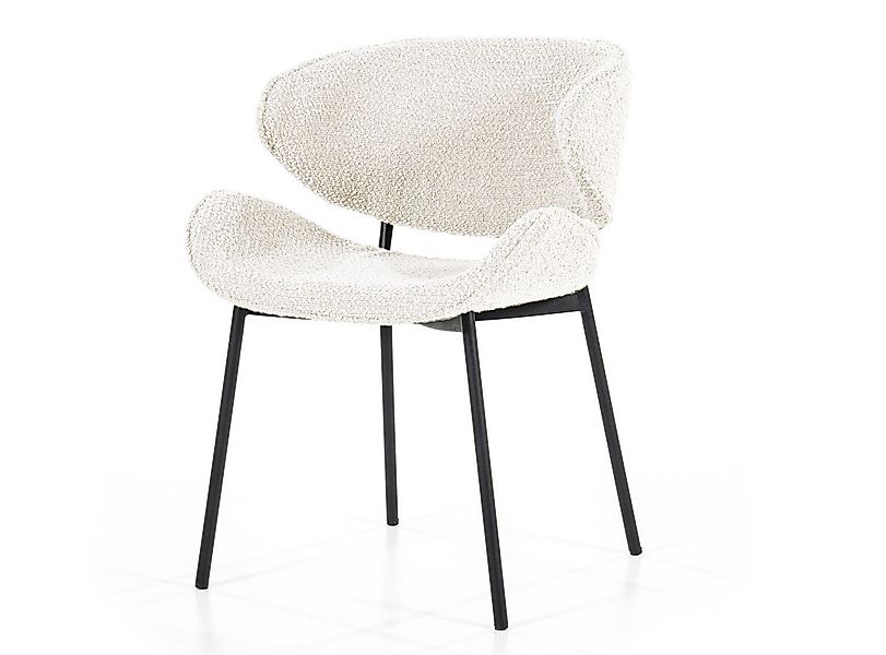Maison ESTO Esszimmerstuhl ALENA Vierfußstuhl Bouclé günstig online kaufen