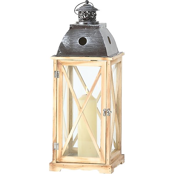 Laterne Kiefer 22 x 22 x 59 cm modern und zeitlos günstig online kaufen