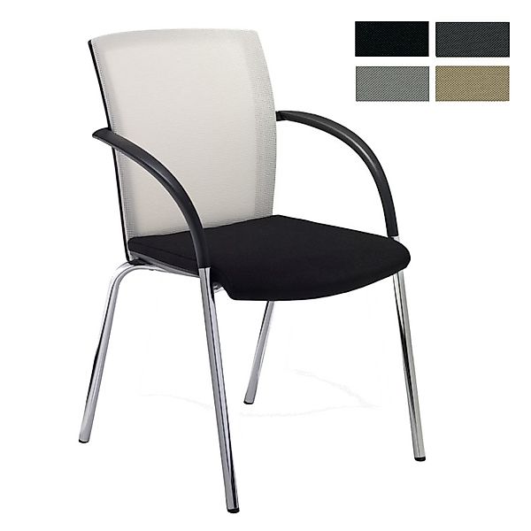 König+Neurath OKAY.II Konferenzstuhl mit 3D-Netzrücken Besucherstuhl Vierfu günstig online kaufen