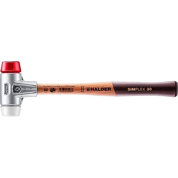 Halder Simplex Schonhammer Ø 30 mm Plastik Rot   Superplastik mit Aluminium günstig online kaufen